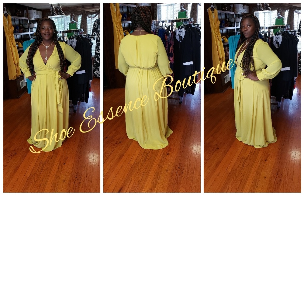Lime/Yellow Wrap Dress